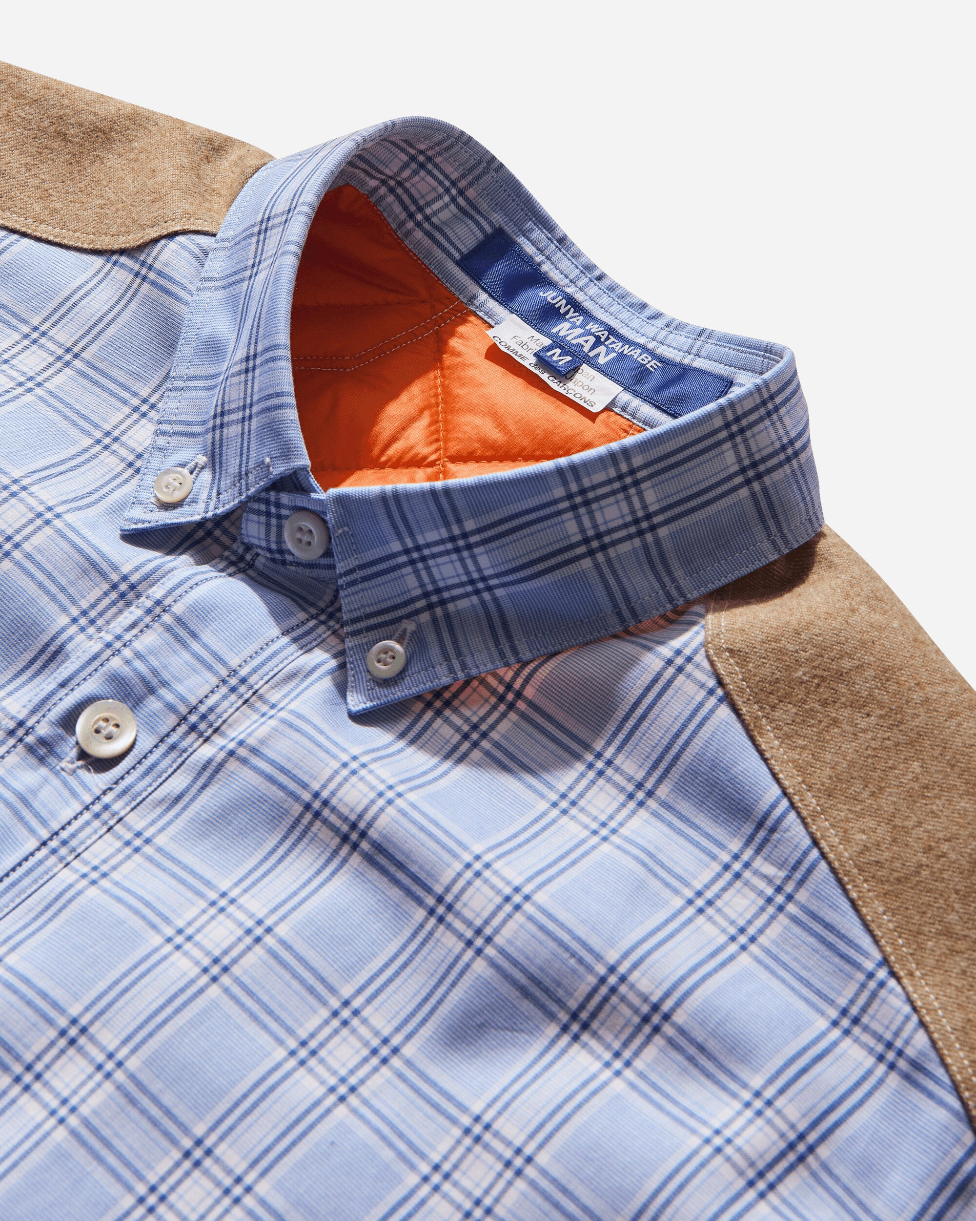 Men's Check Quilted Shirt Blue - 3