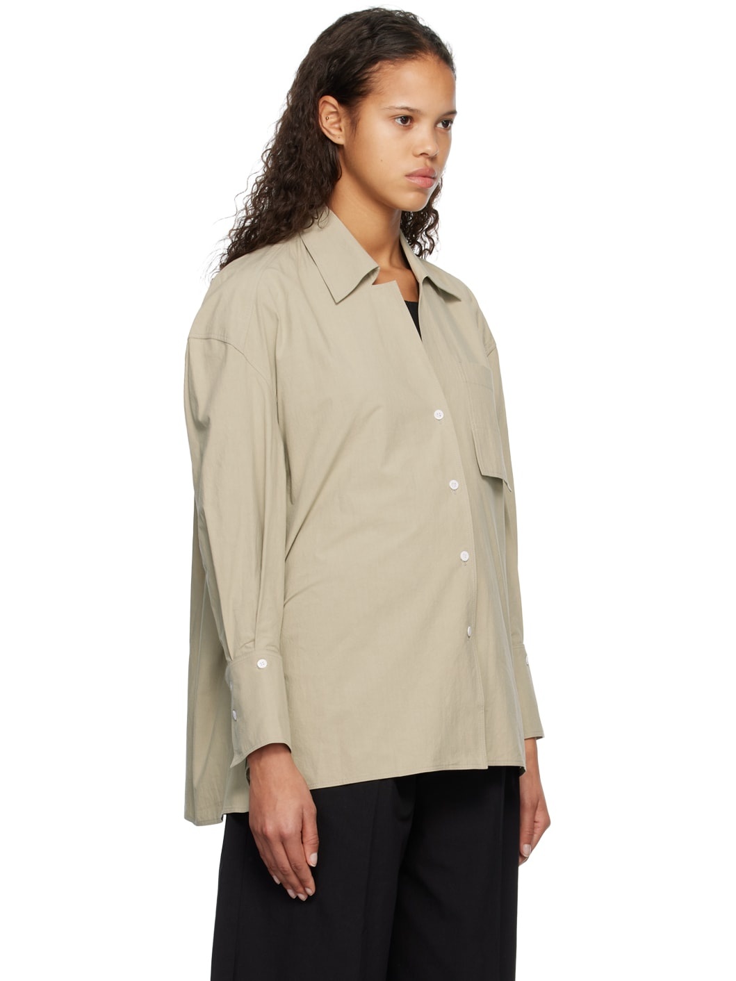 Green Crinkled Shirt - 2
