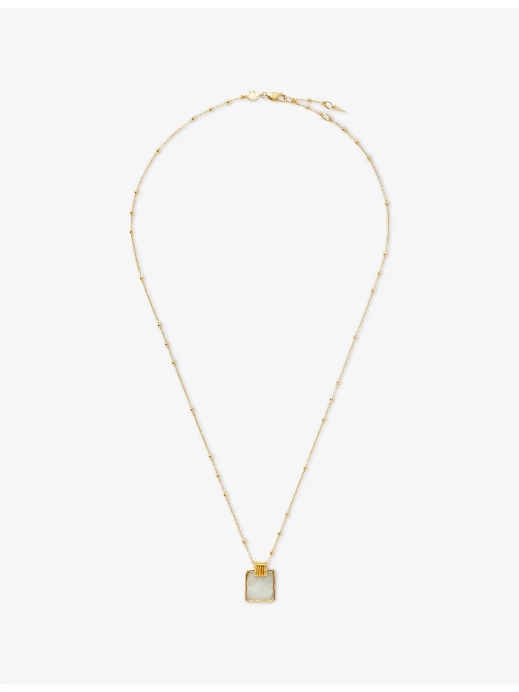 Lena Charm Moonstone 18ct Gold-Plated Sterling Silver Necklace - 1