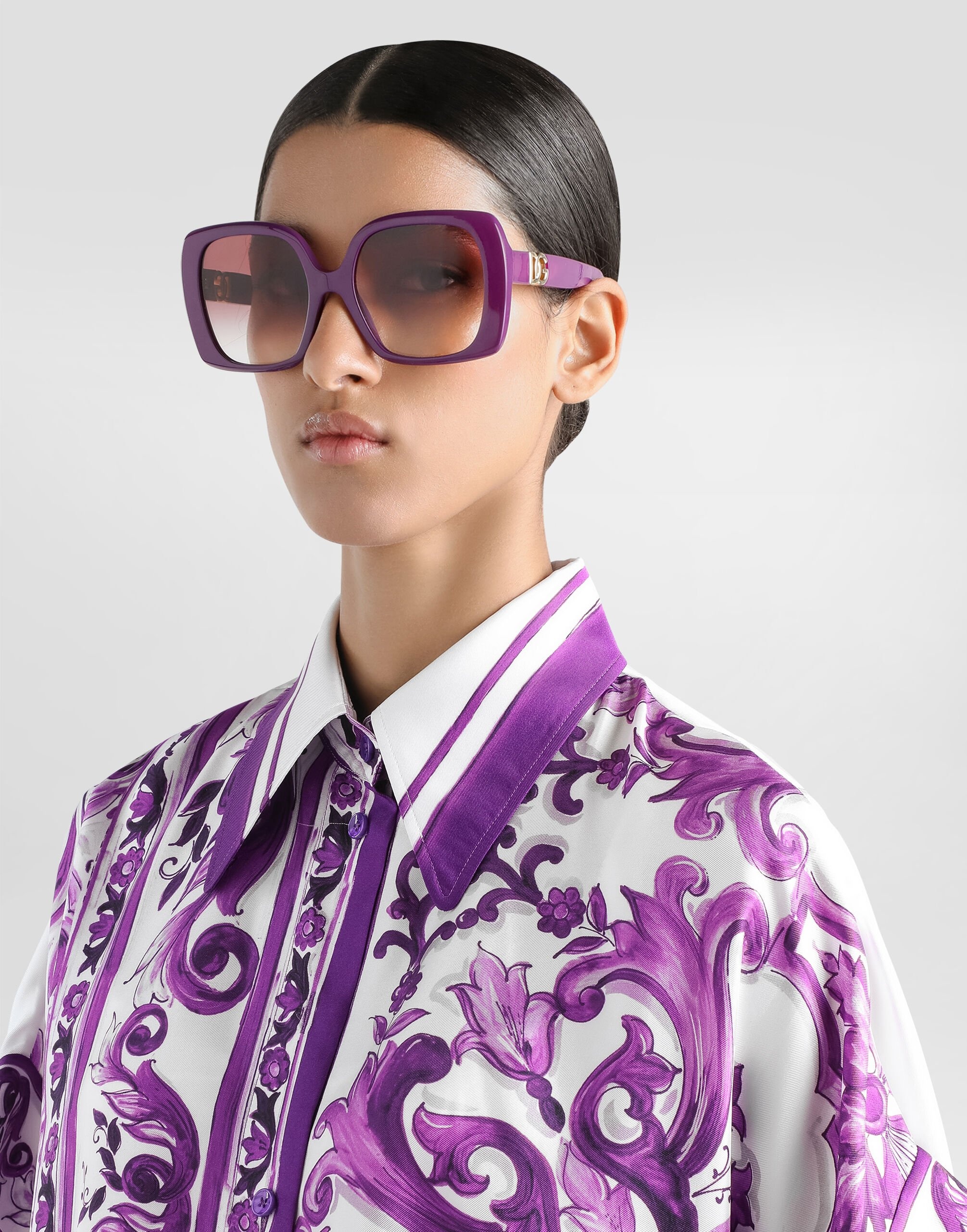 Majolica-print twill shirt - 4