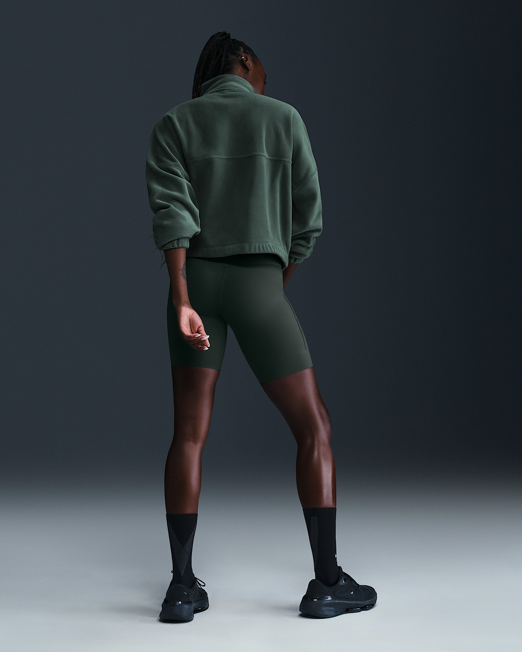 Nike One Women's Therma-FIT Oversized 1/2-Zip Fleece Top - 5