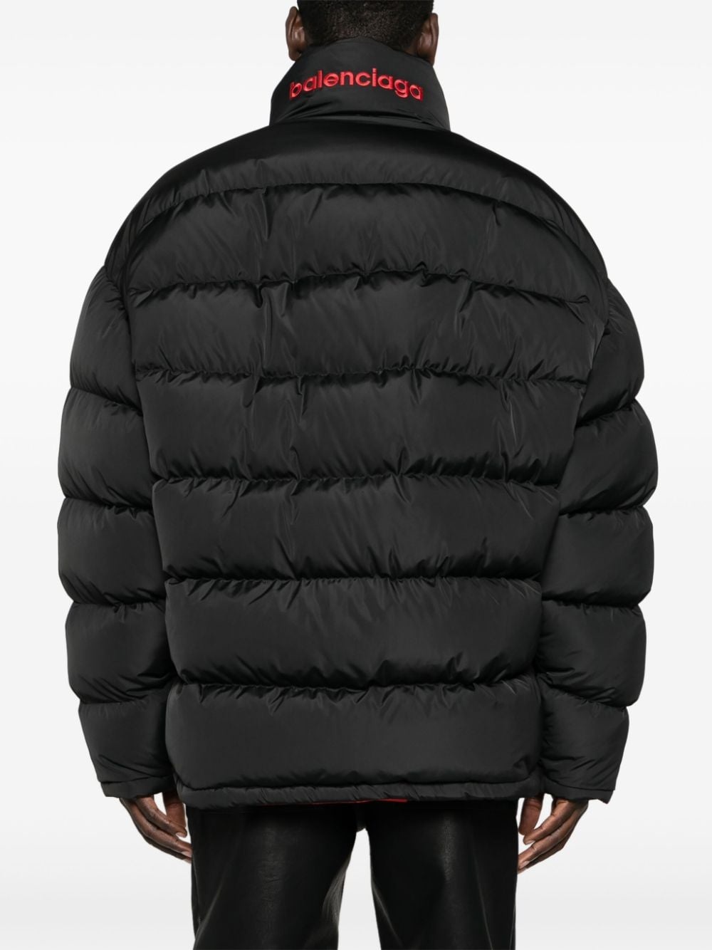 logo-print reversible puffer jacket - 4