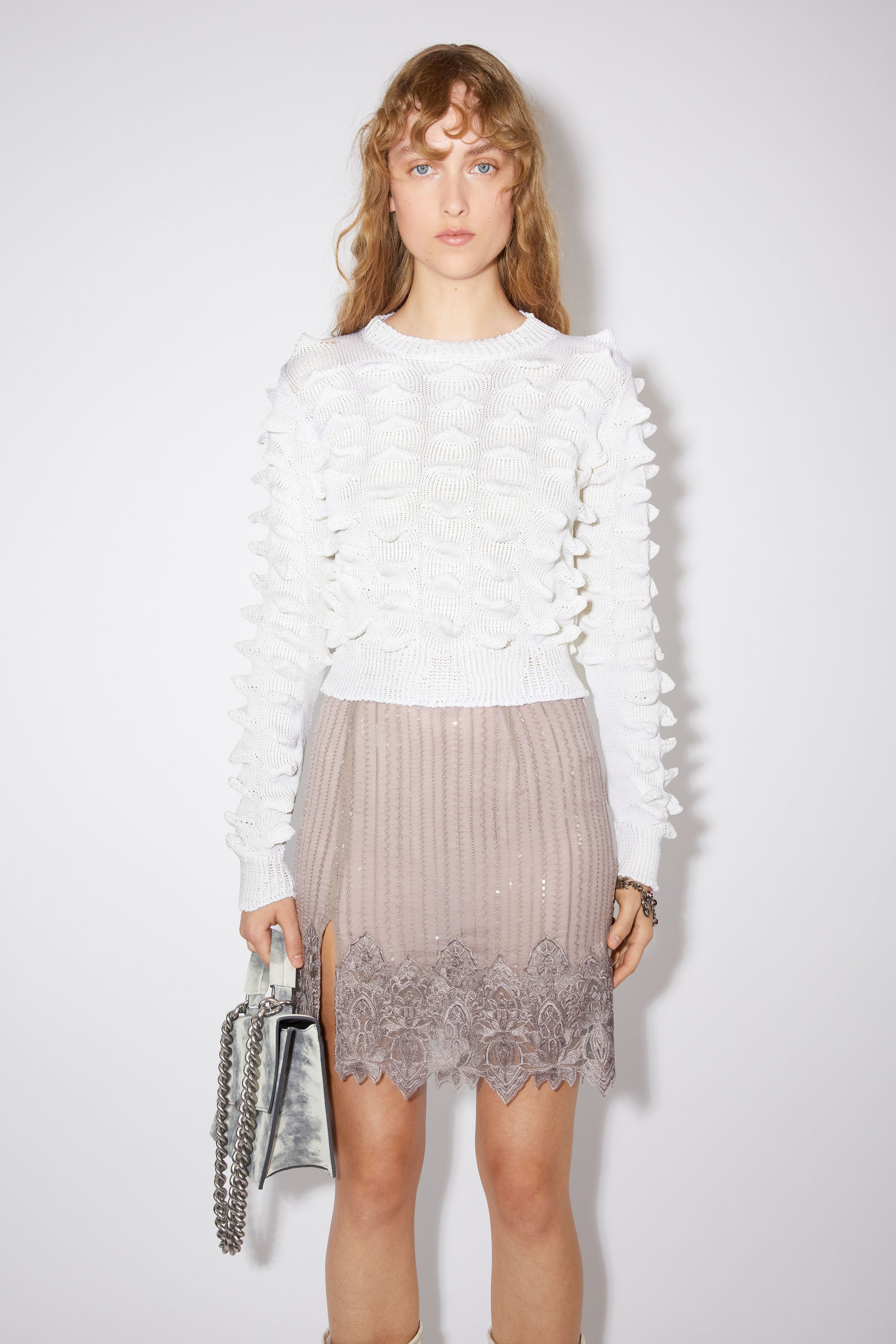 Peak stitch jumper - Cream white - 2