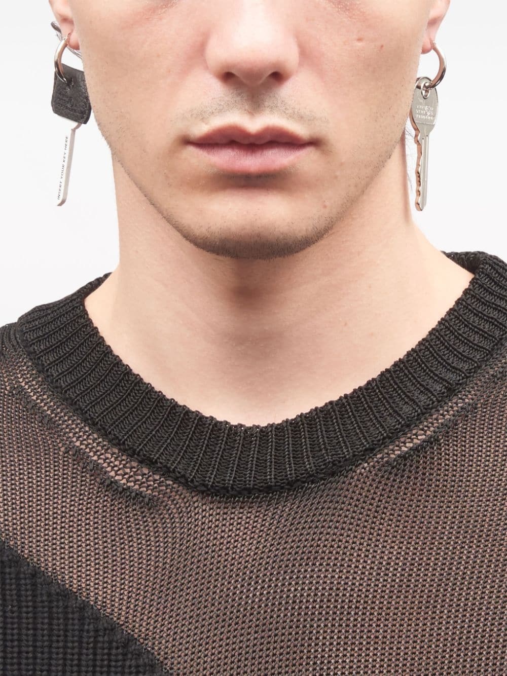 Numeric Signature Key drop earrings - 5