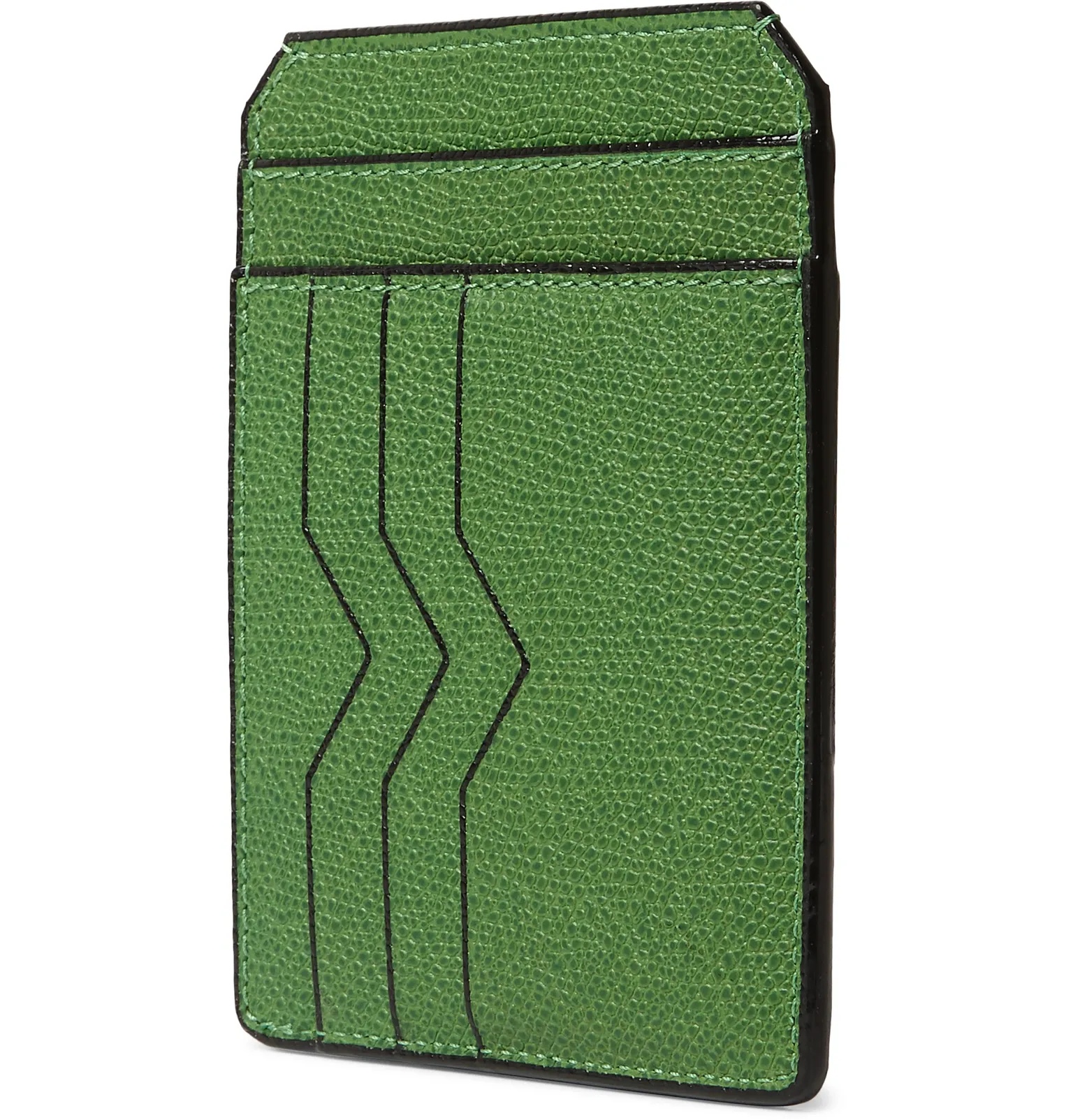 Pebble-Grain Leather Cardholder - 3