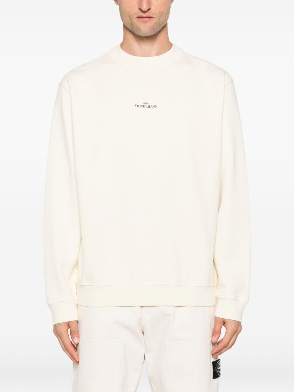 logo-print cotton sweatshirt - 3