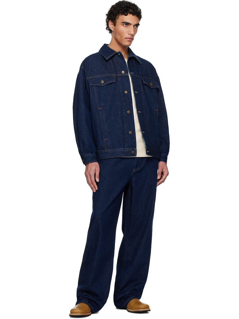 A.P.C. A. P.C. Navy Elvis Denim Jacket outlook