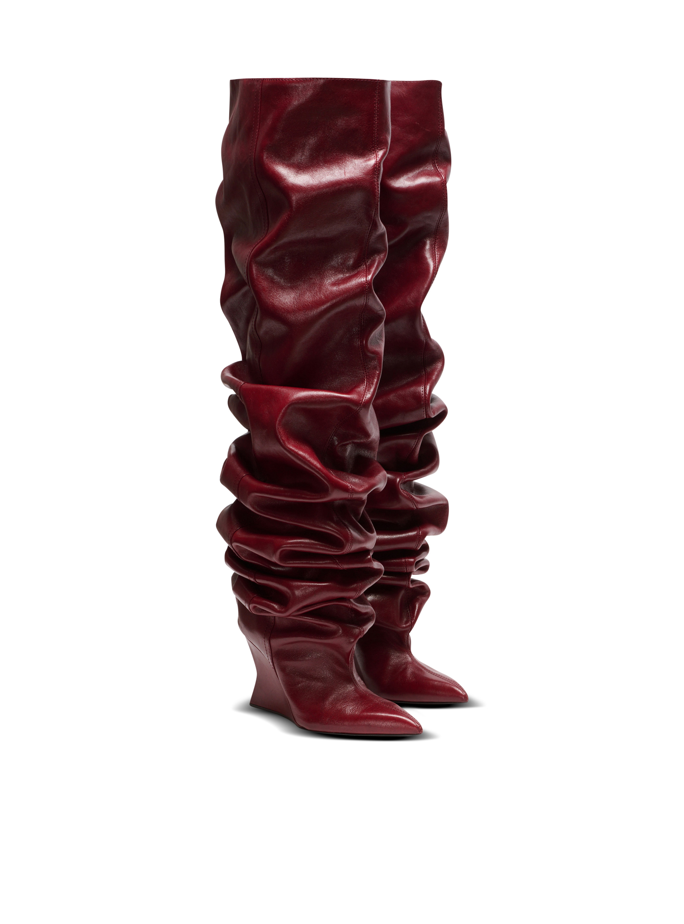 Wedge thigh-high boots - 2