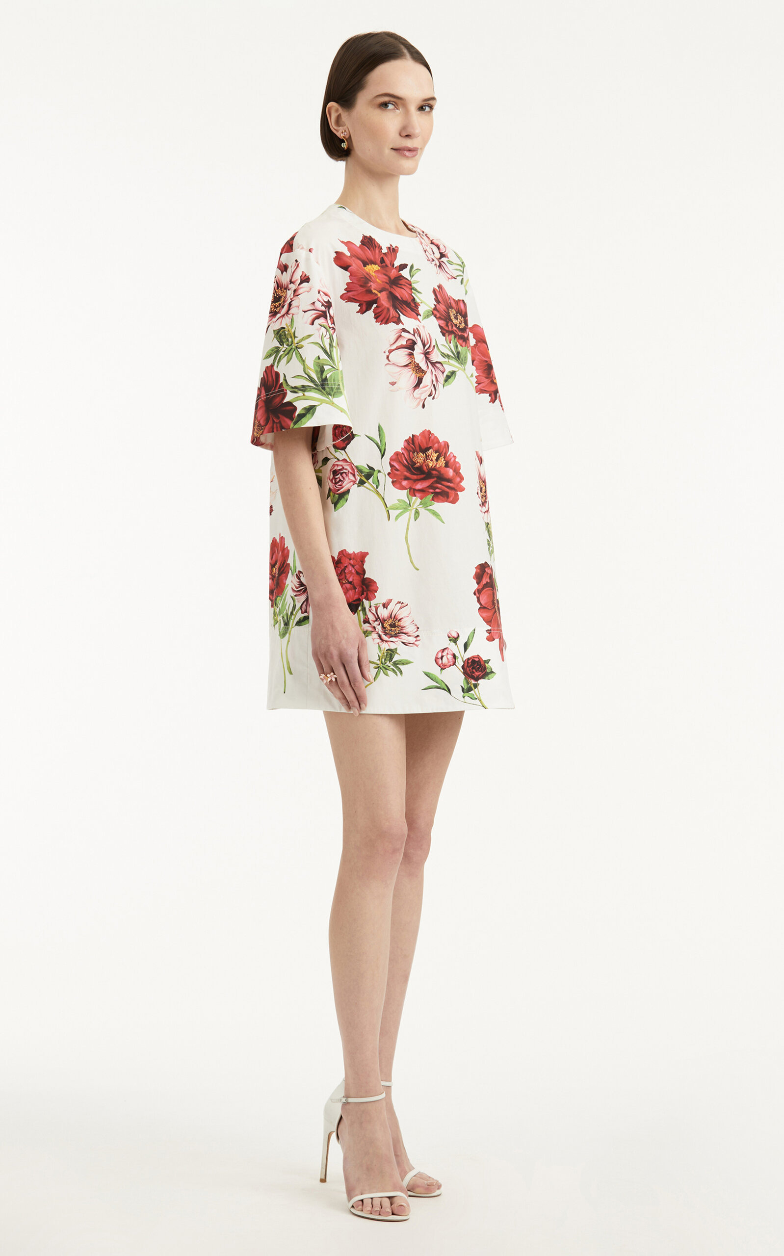 Printed Cotton Poplin Mini Shirt Dress multi - 5