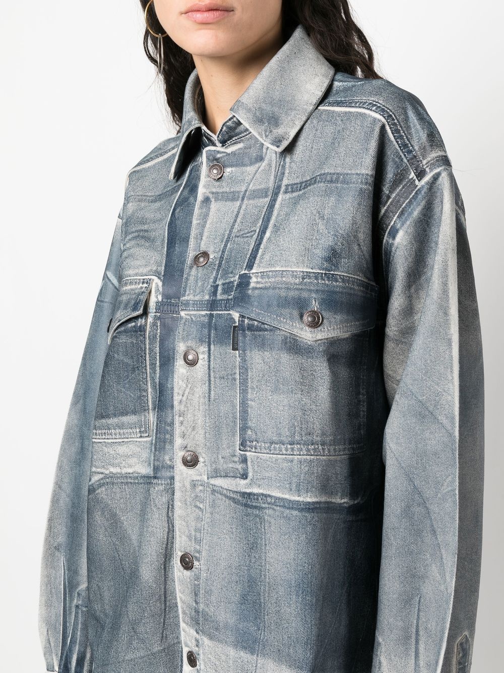 long-sleeve denim shirt - 5