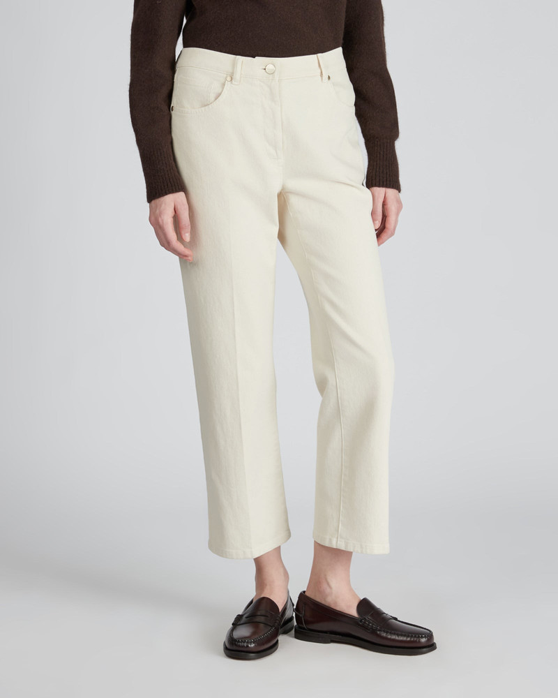 SLOWEAR Regular fit five pocket cotton bull trousers outlook