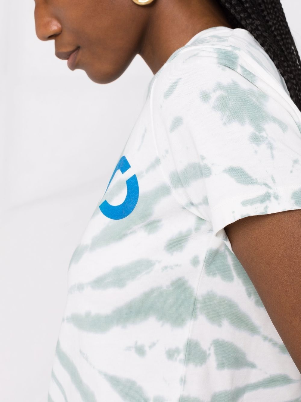logo-print tie-dye T-shirt - 3