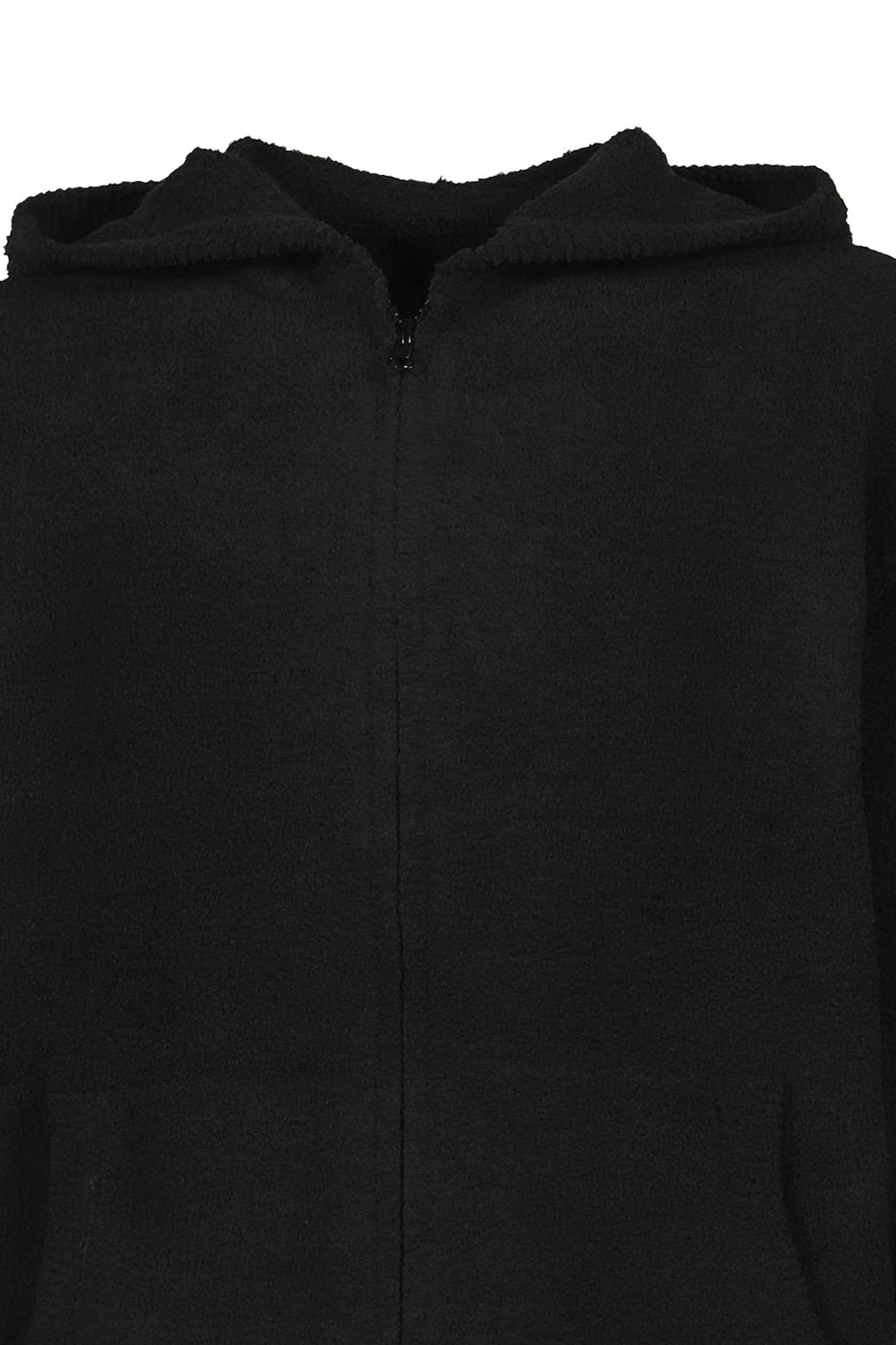 LOUNGE ZIP-UP HOODIE / BLK X WHT - 4