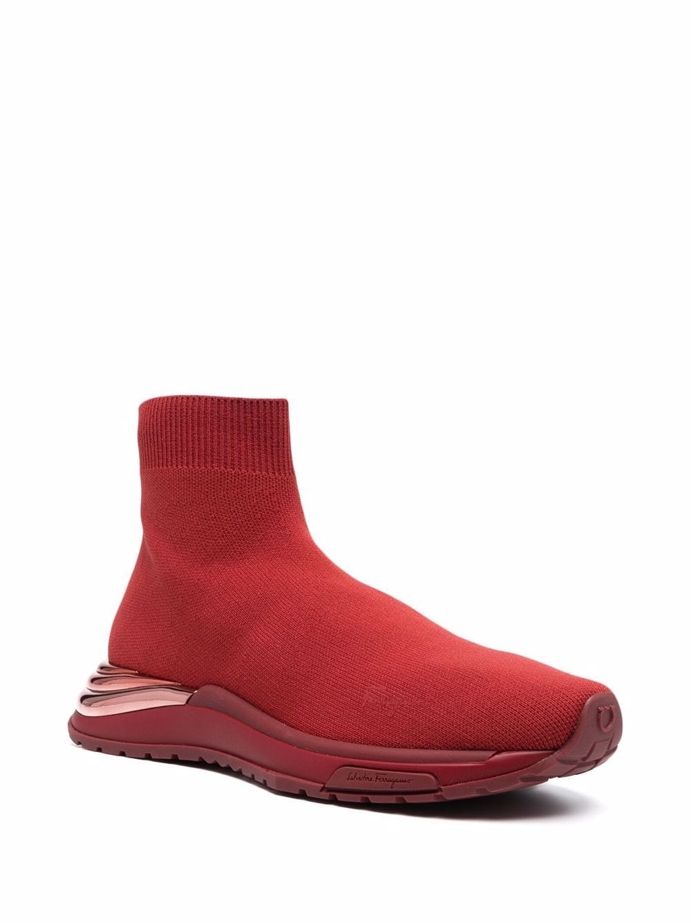 knitted high-top sock sneakers - 2