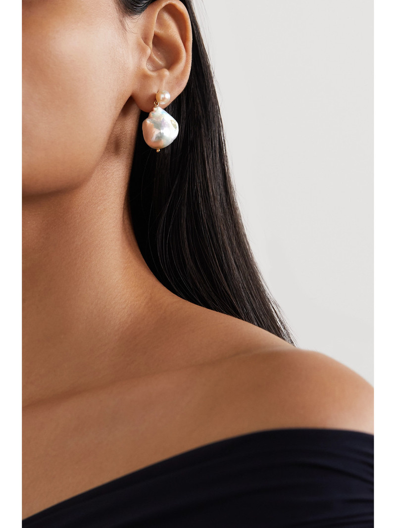 MATEO Duality 14-karat Gold Pearl Earrings outlook