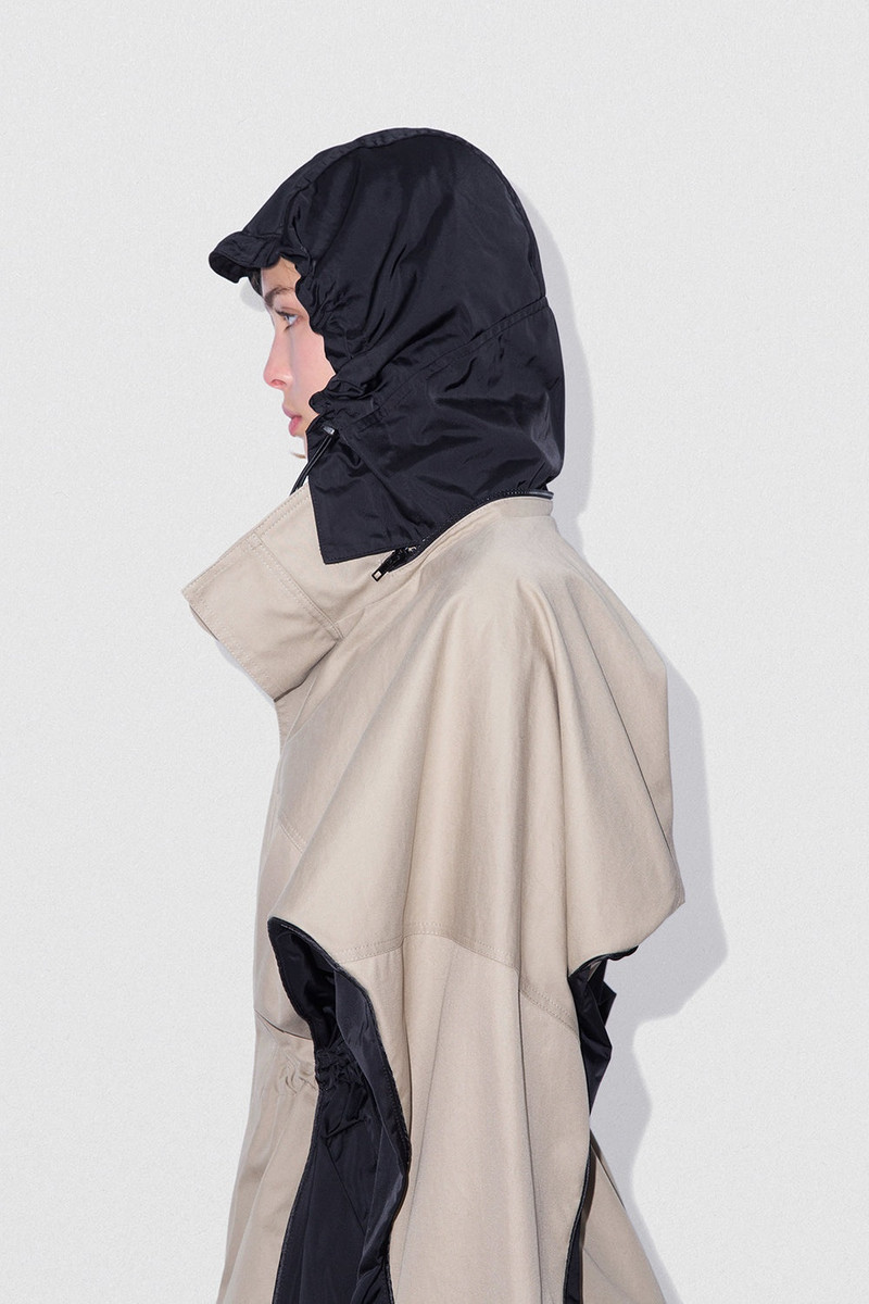 YAKA JACKET BEIGE-BLACK WR COTTON AND NYLON 6