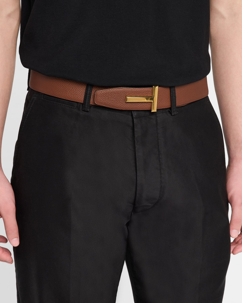 TOM FORD Men's Signature T Leather Belt outlook