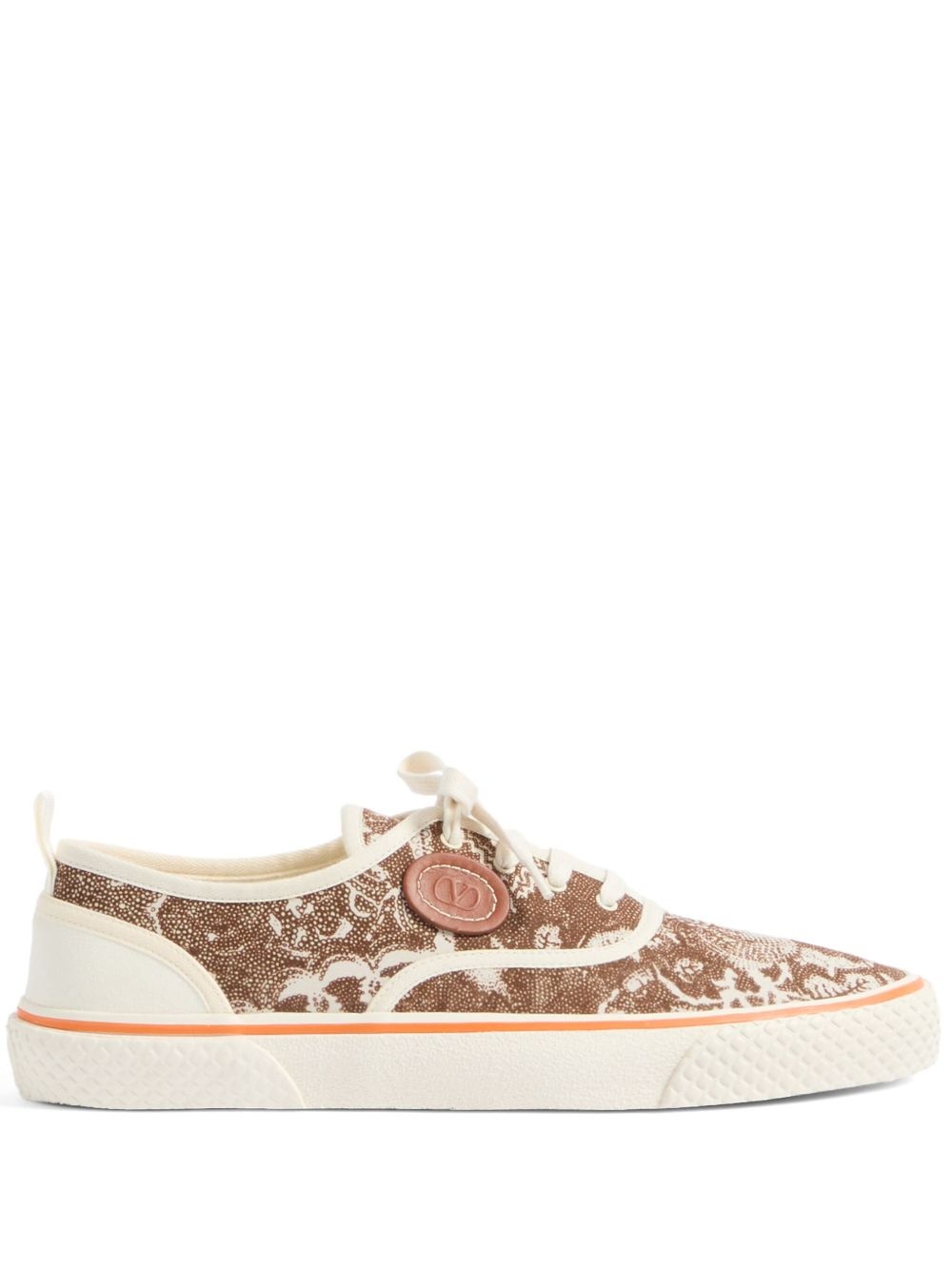 patterned-jacquard sneakers - 1