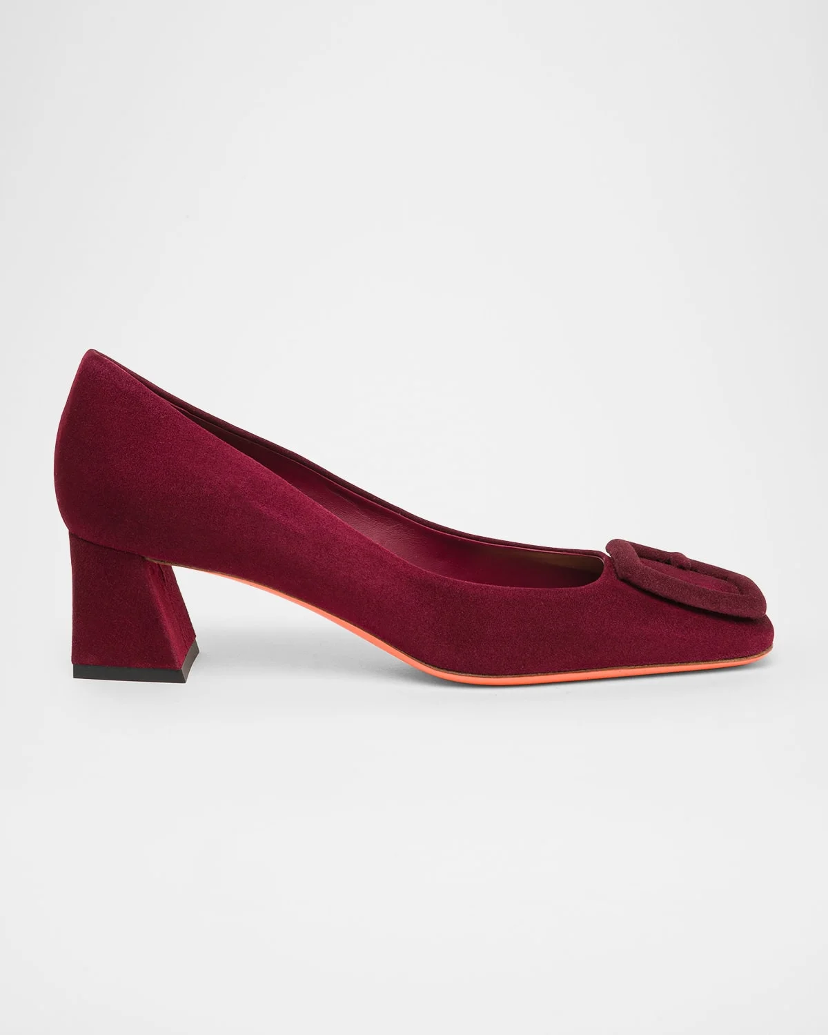 50mm Hasmig Suede Buckle Pumps - 1