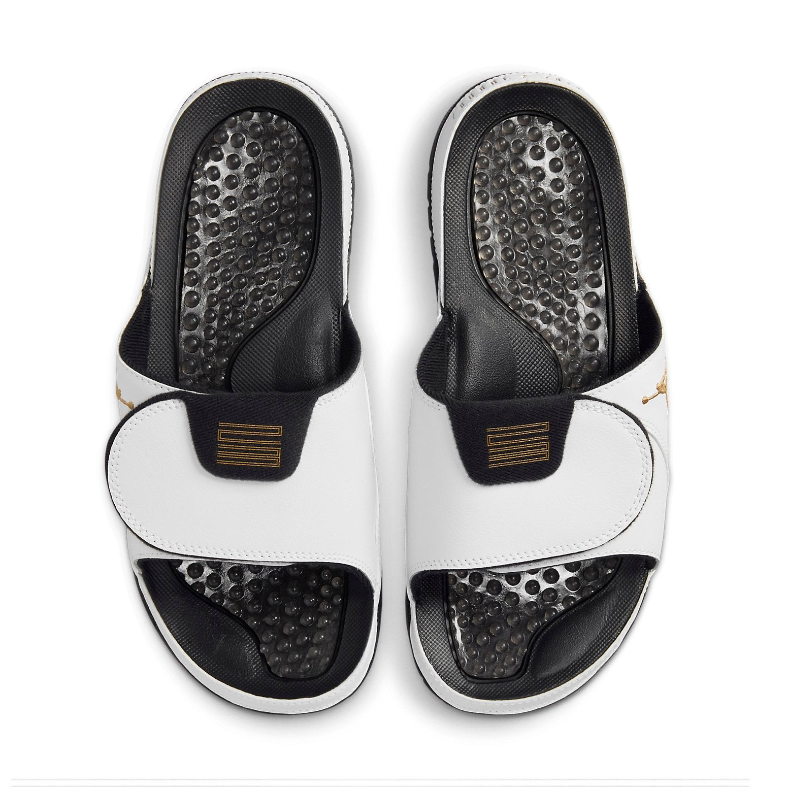 Air Jordan Hydro XI Slides 'White/Black/Metallic Gold' FN2452-170 - 3