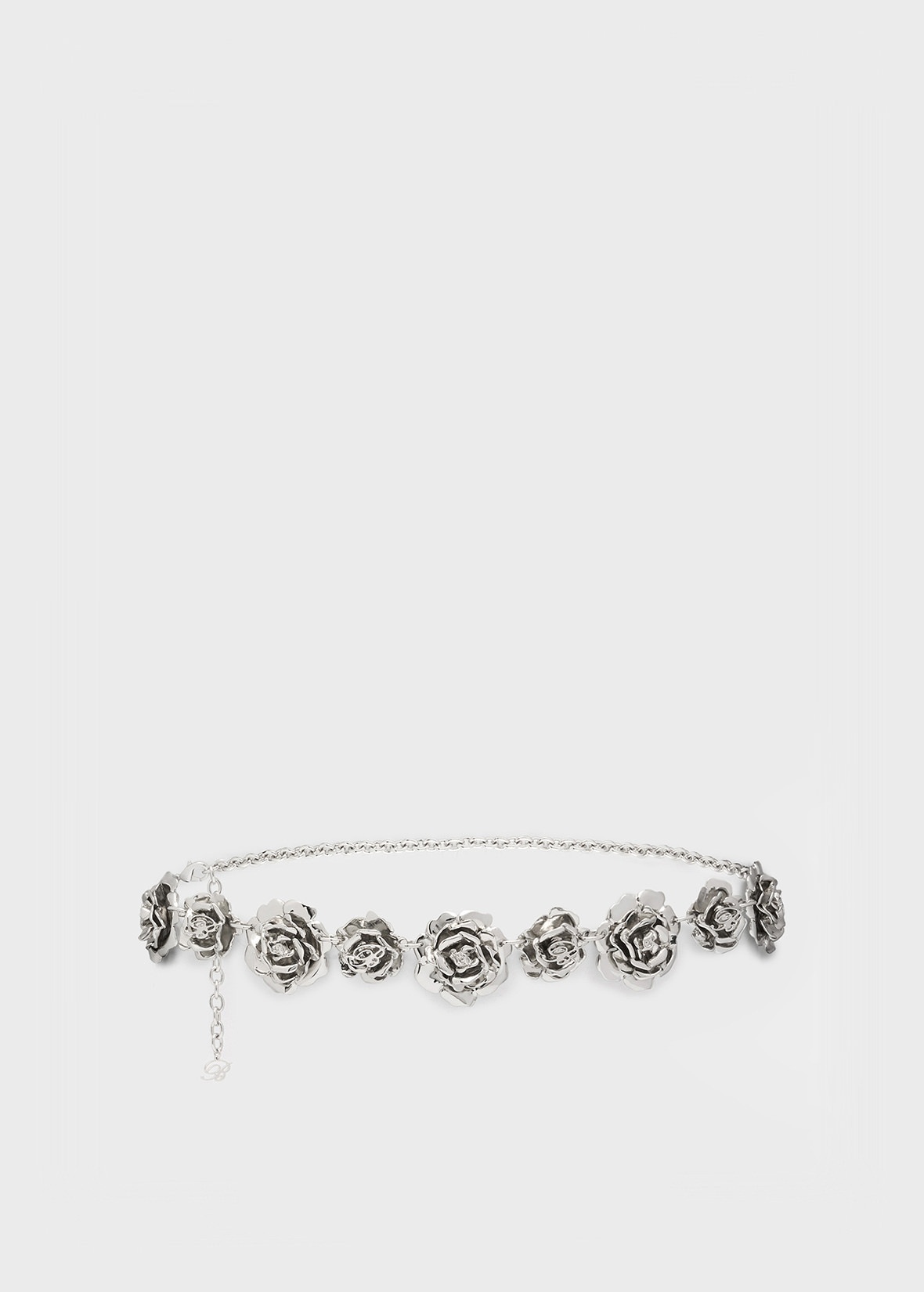METAL BELT WITH ROSES AND B MONOGRAM - 1