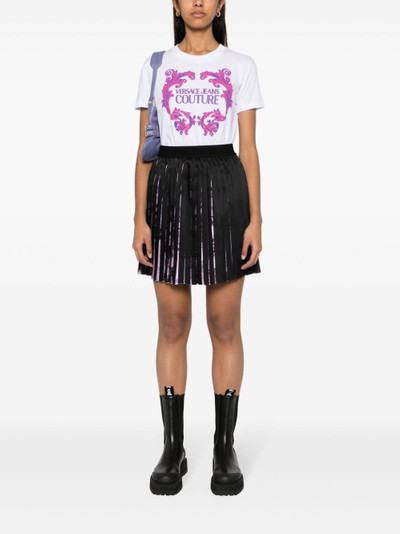 VERSACE JEANS COUTURE Watercolour Barocco pleated mini skirt outlook