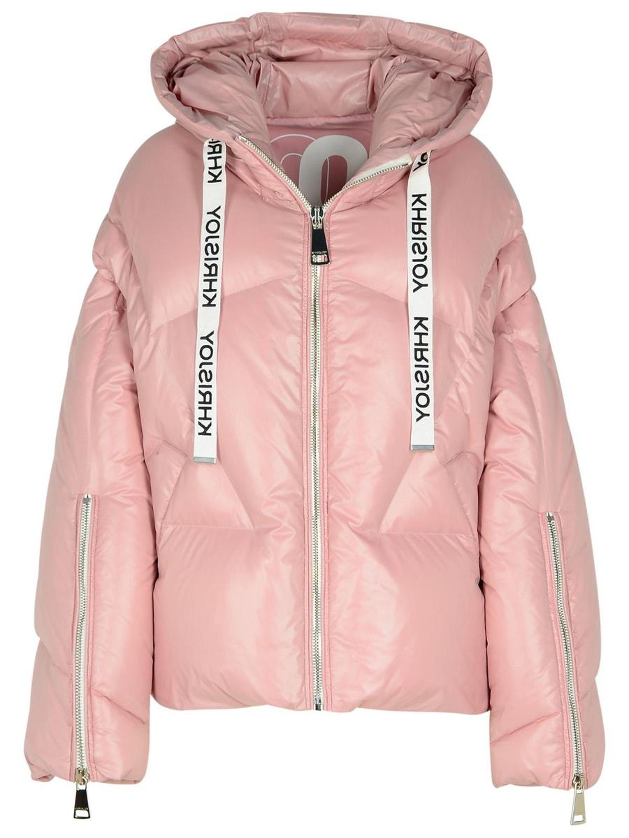 Khrisjoy 'Shiny' Pink Polyamide Down Jacket - 1