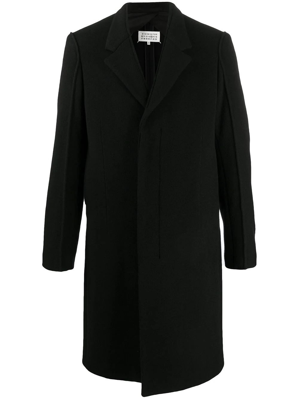 concealed fastening midi coat - 1