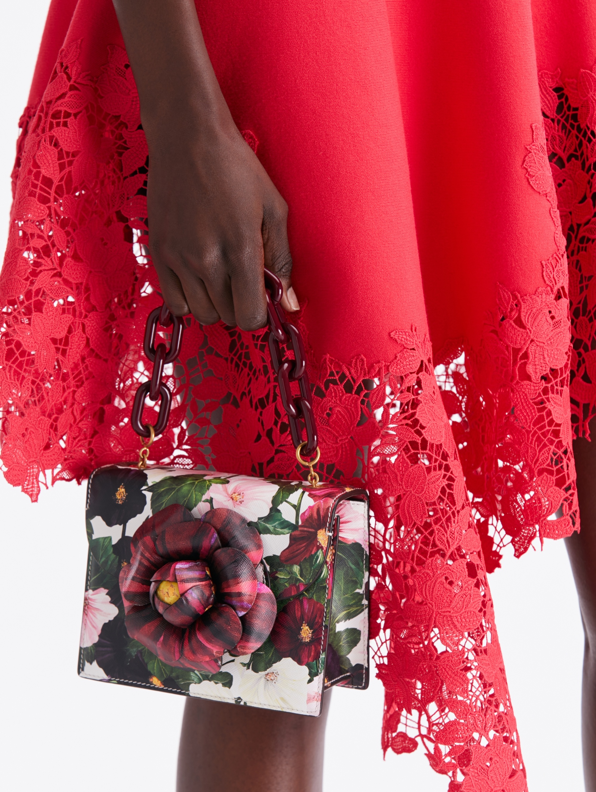 HOLLYHOCKS PRINTED MINI TRO BAG - 2