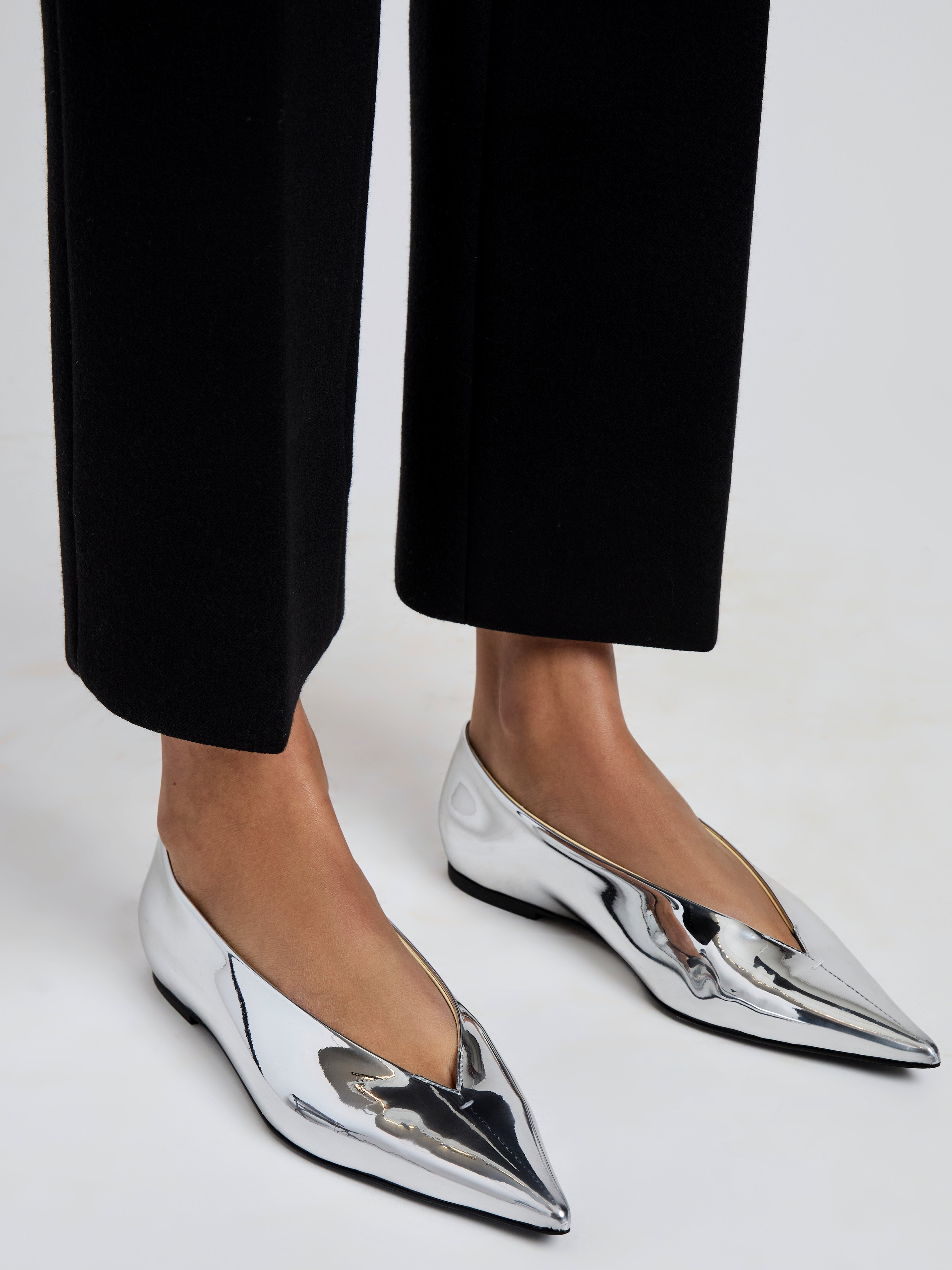Slash Flats in Mirrored Metallic - 4