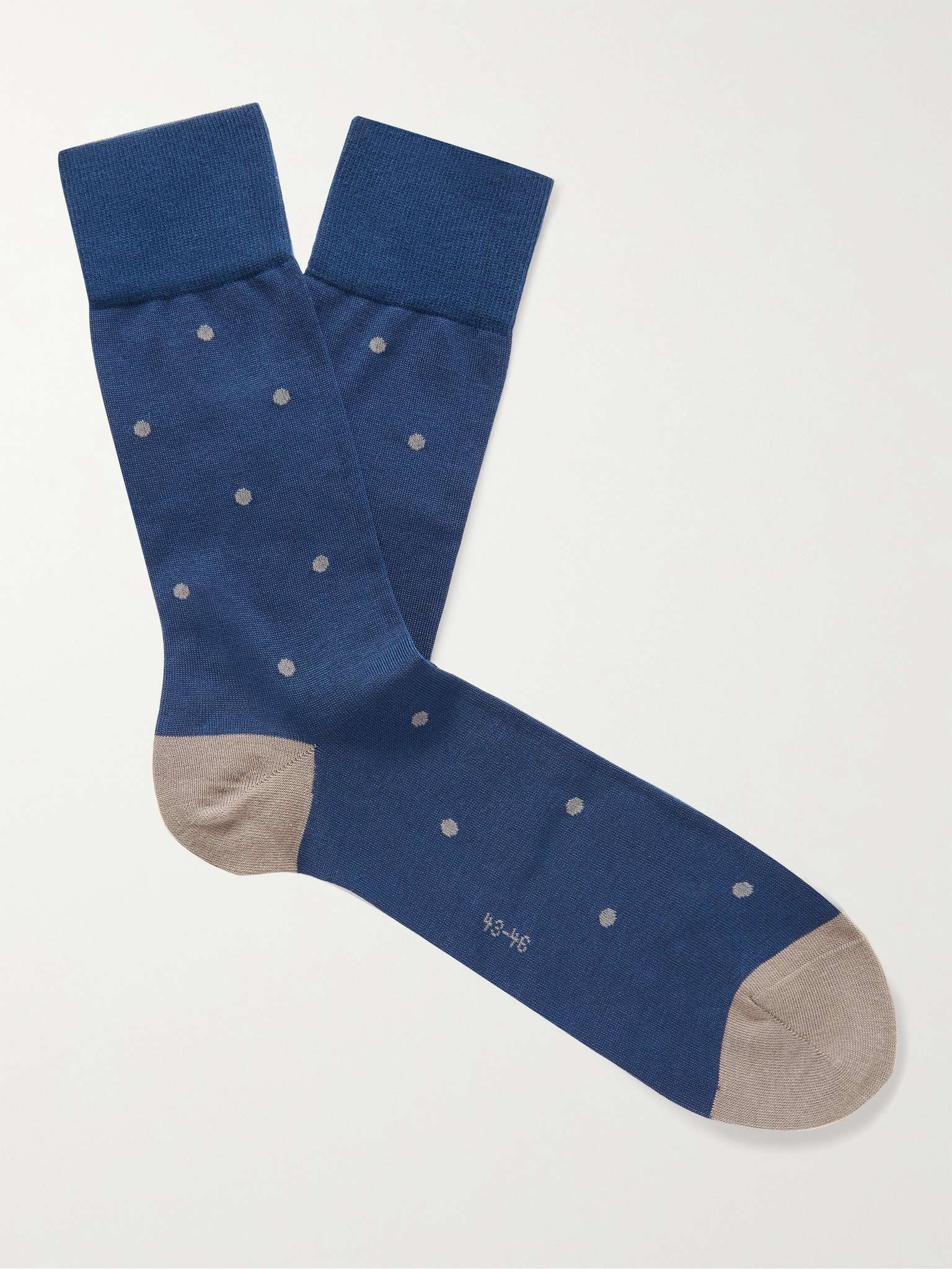 Polka-Dot Fil d'Ecosse Cotton-Blend Socks - 1