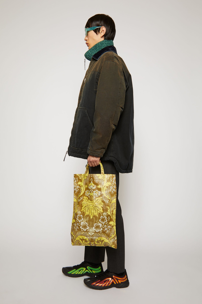 Floral-print tote bag yellow/green 7