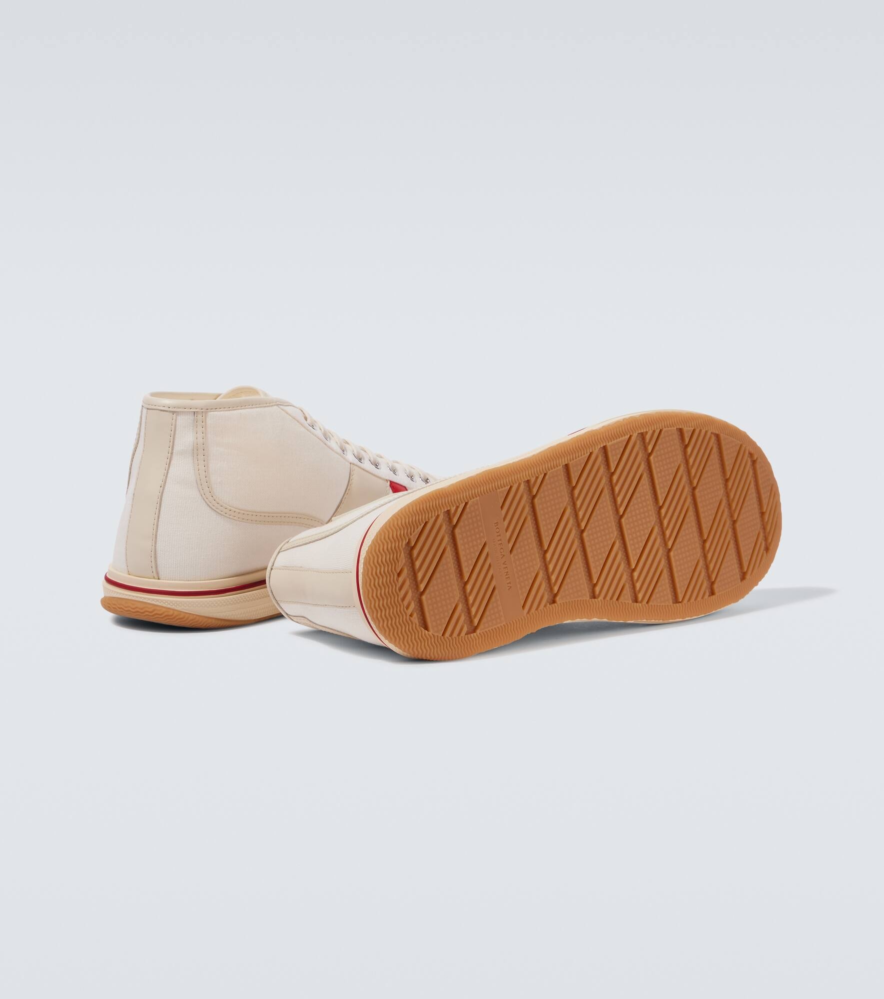 Eliot leather-trimmed canvas sneakers - 7