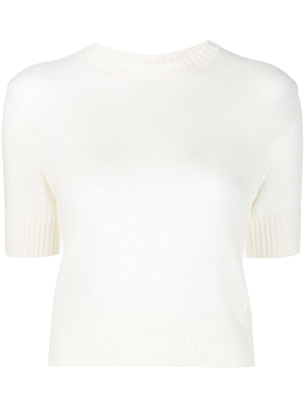 short-sleeves wool top - 1