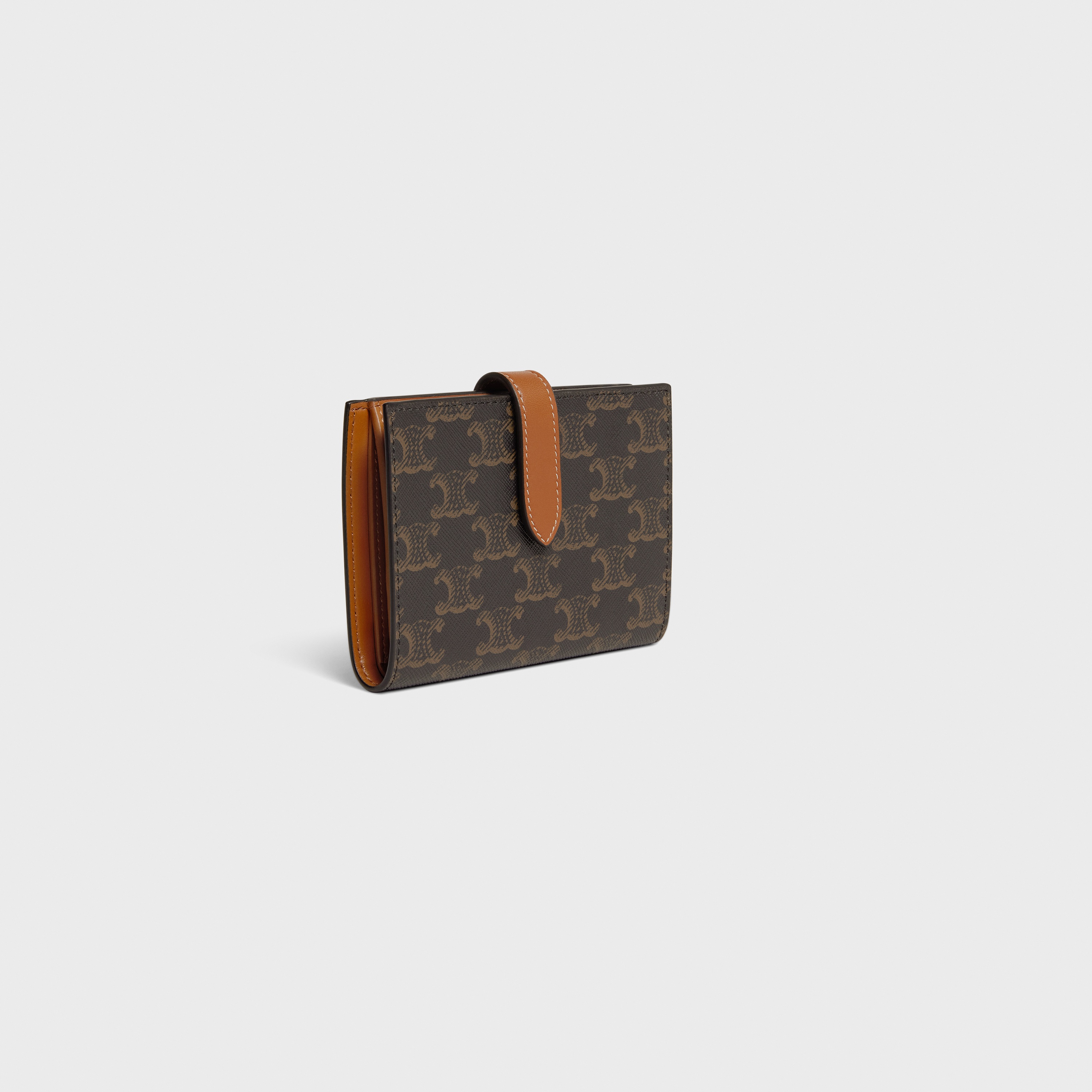 Medium Strap Wallet in Triomphe Canvas and lambskin - 2
