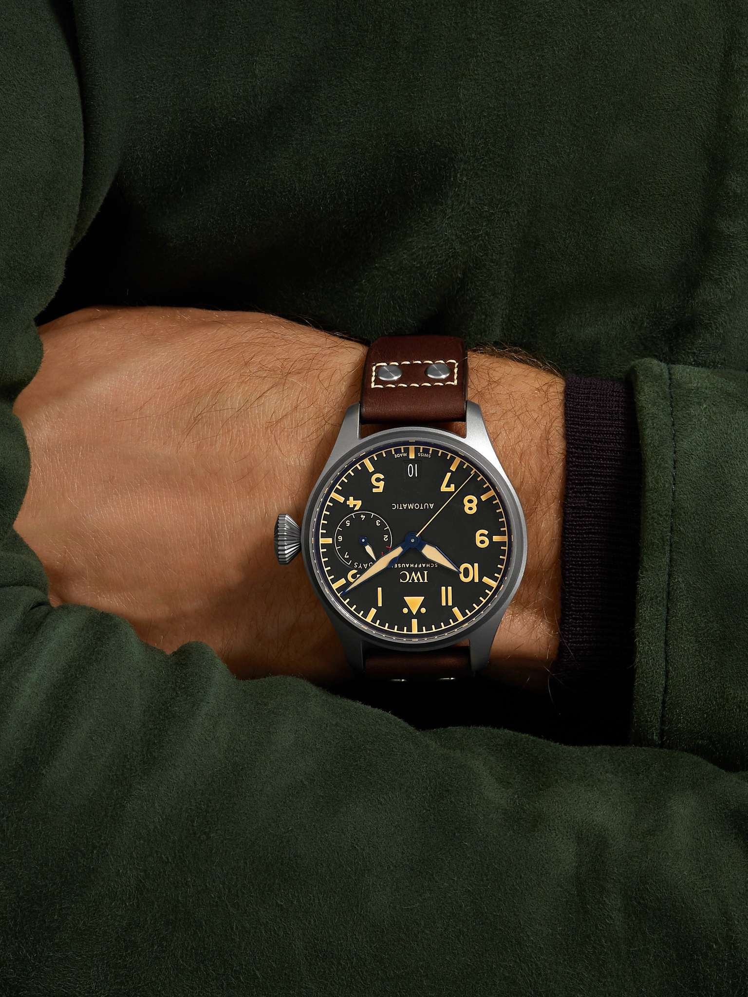 Big Pilot's Heritage Automatic 46.2mm Titanium and Leather Watch, Ref. No. IW501004 - 2