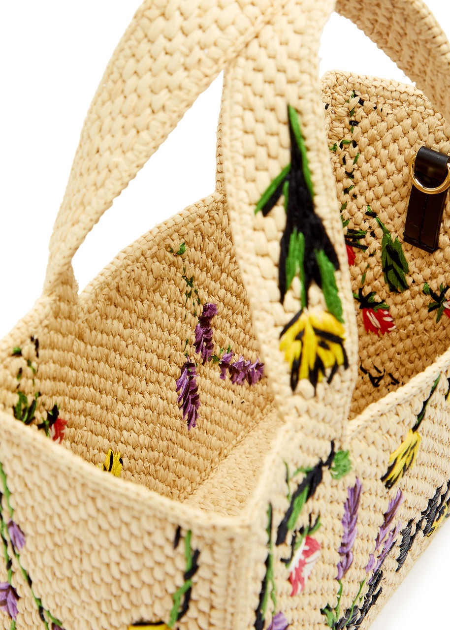 Loewe X Paula's Ibiza Font Floral Raffia Tote bag - 4