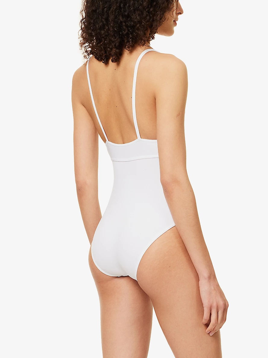 Larcin plunge-neck swimsuit - 3