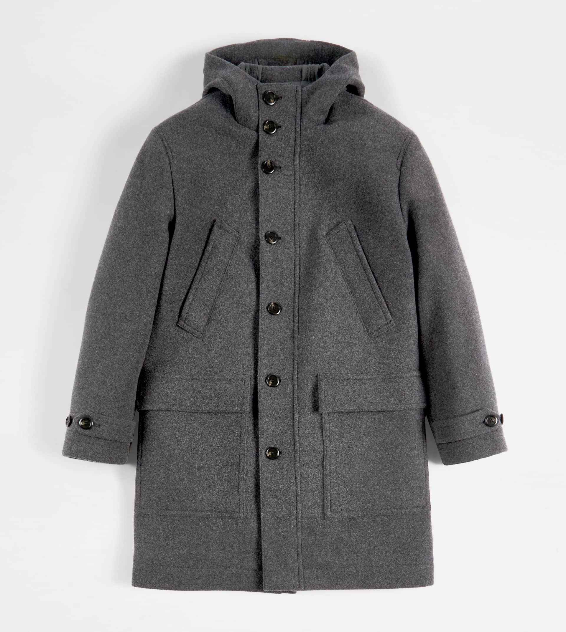 PARKA IN WOOL - GREY - 1
