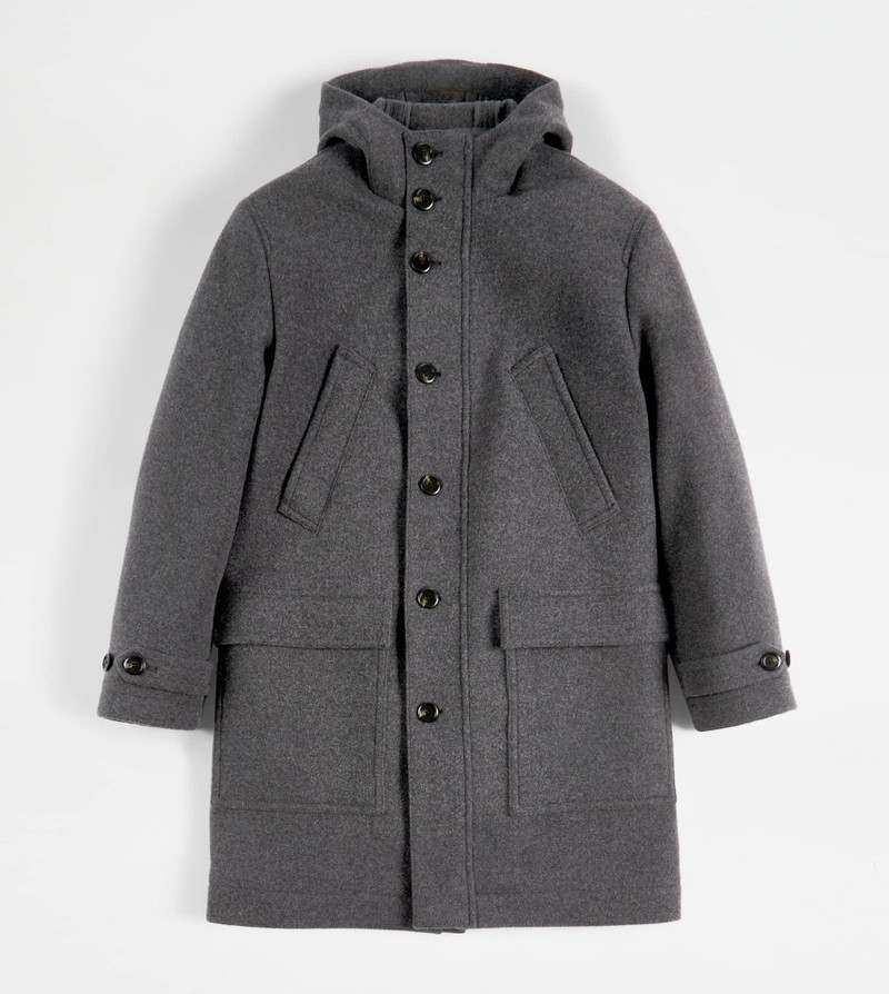PARKA IN WOOL - GREY 1