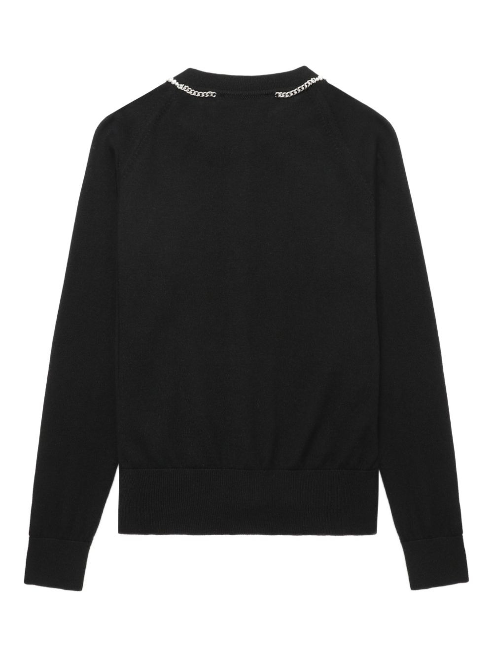 pearl-chain cardigan - 5