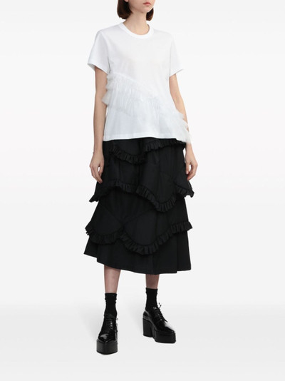 Noir Kei Ninomiya ruffled cotton T-shirt outlook