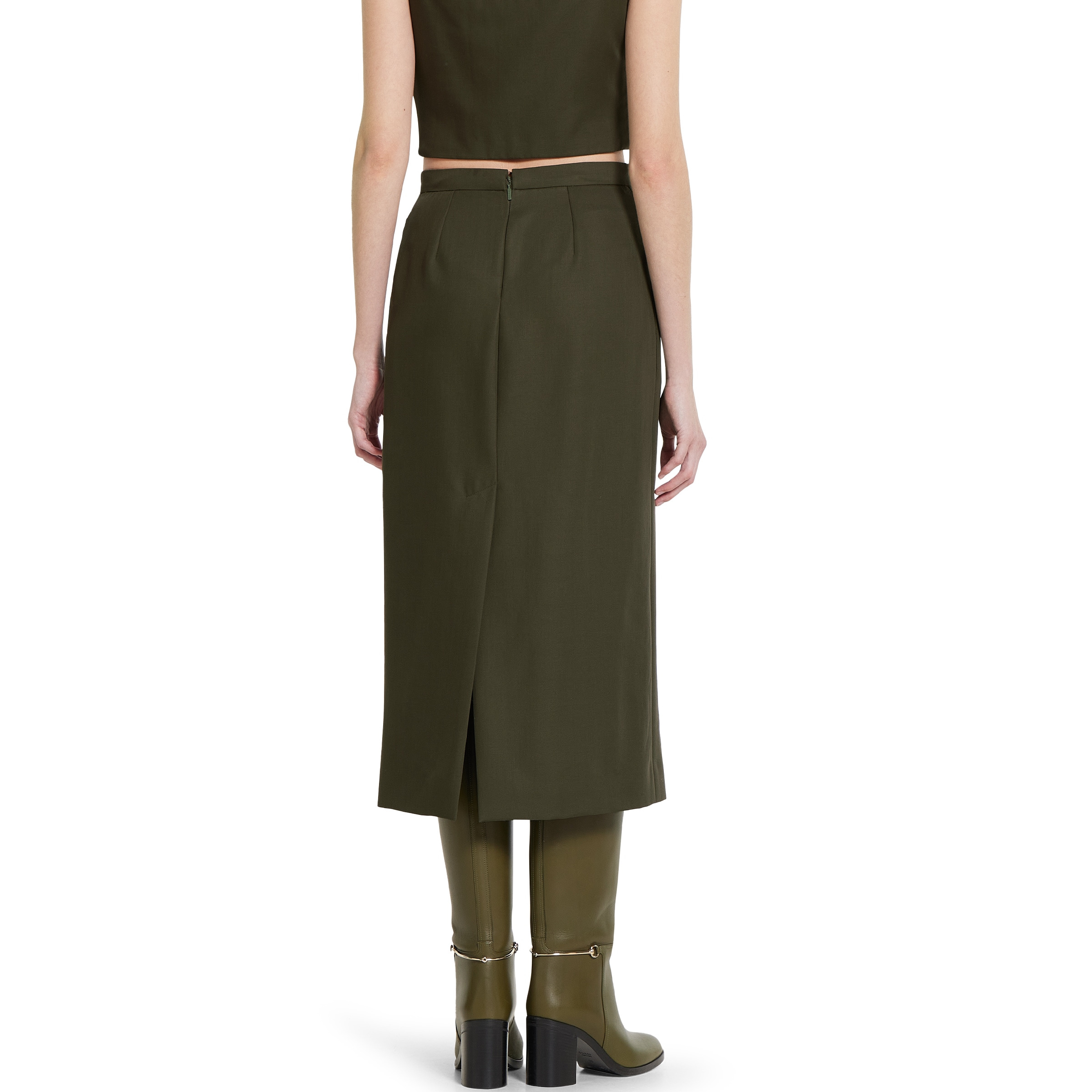 Wool mohair skirt with embroidery - 4