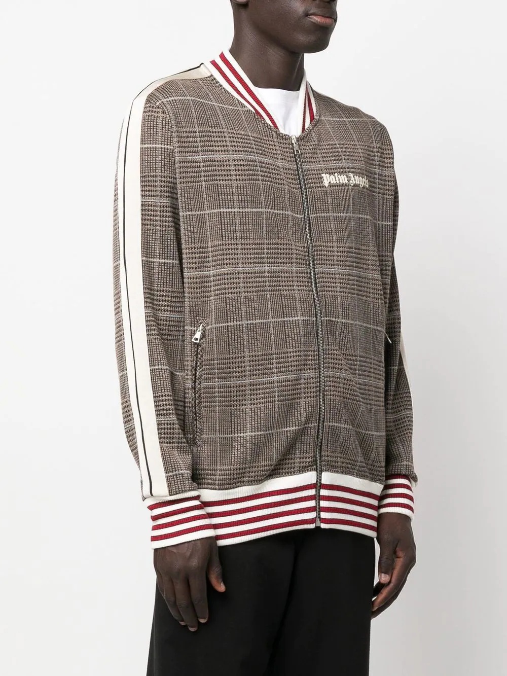 checked bomber jacket - 3