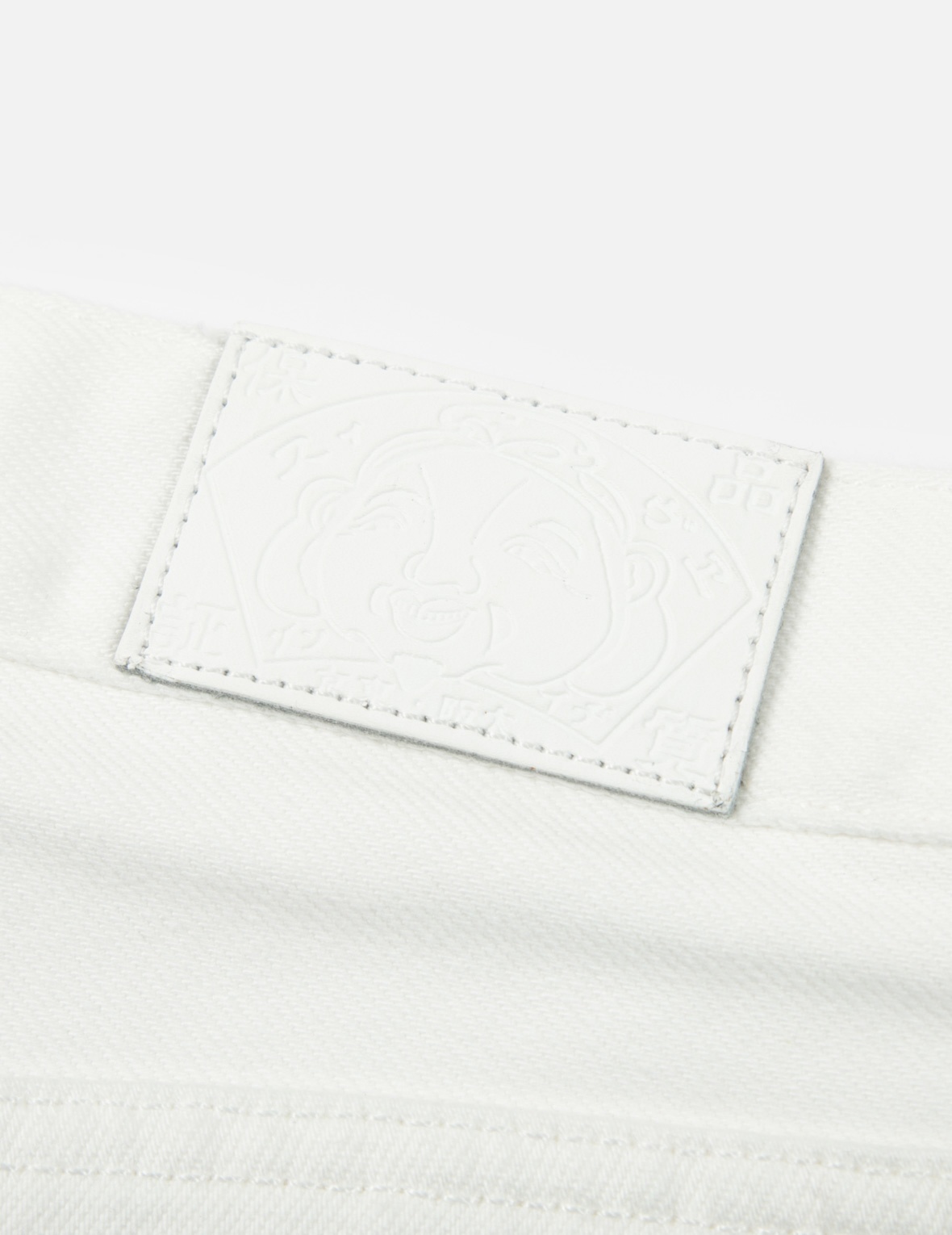 KAMON AND GODHEAD-PATTERN DAICOCK INSERT RELAX-FIT JEANS - 12