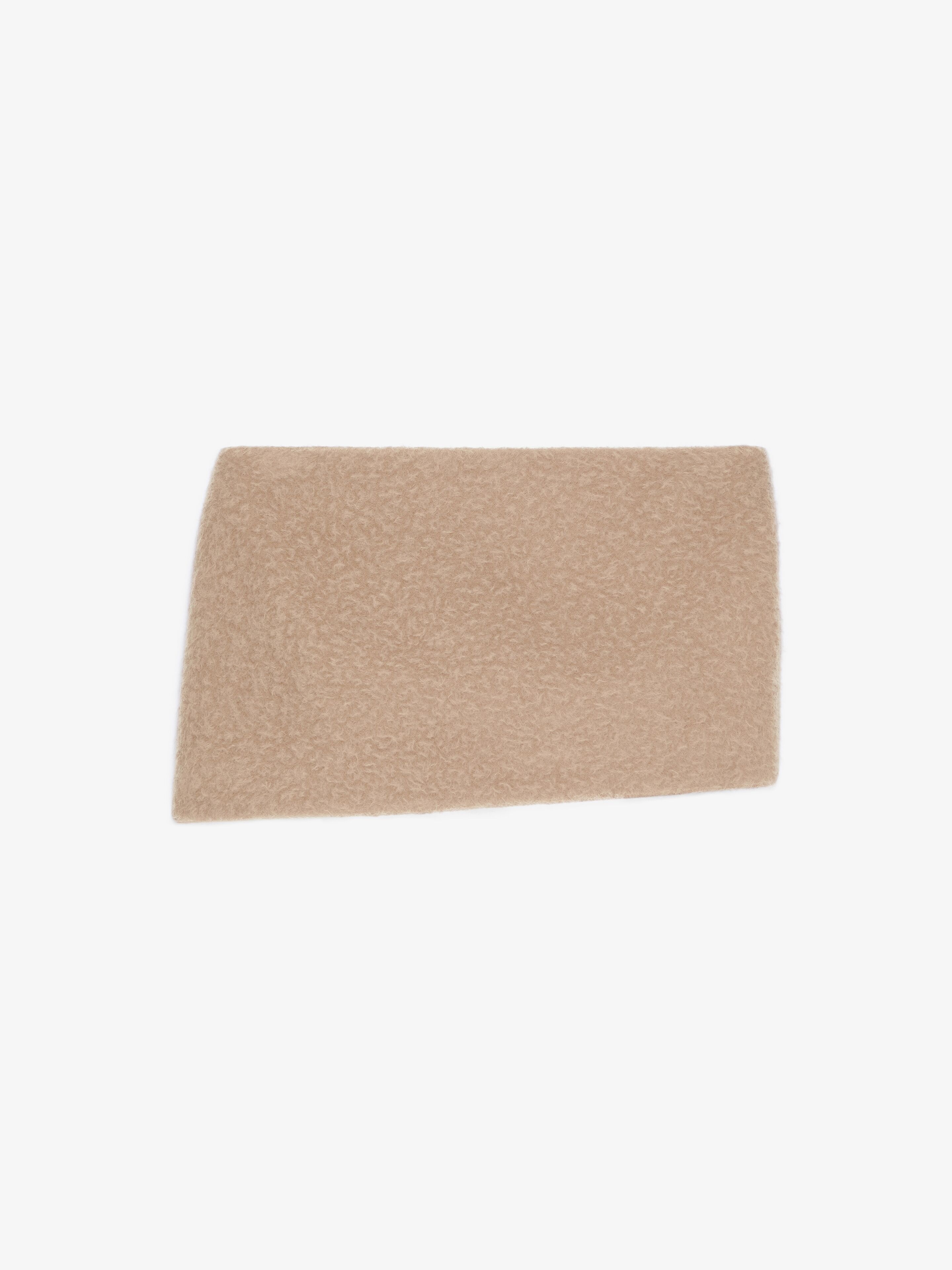 MINI ASYMMETRIC SKIRT IN ALPACA BOUCLETTE WOOL - 1