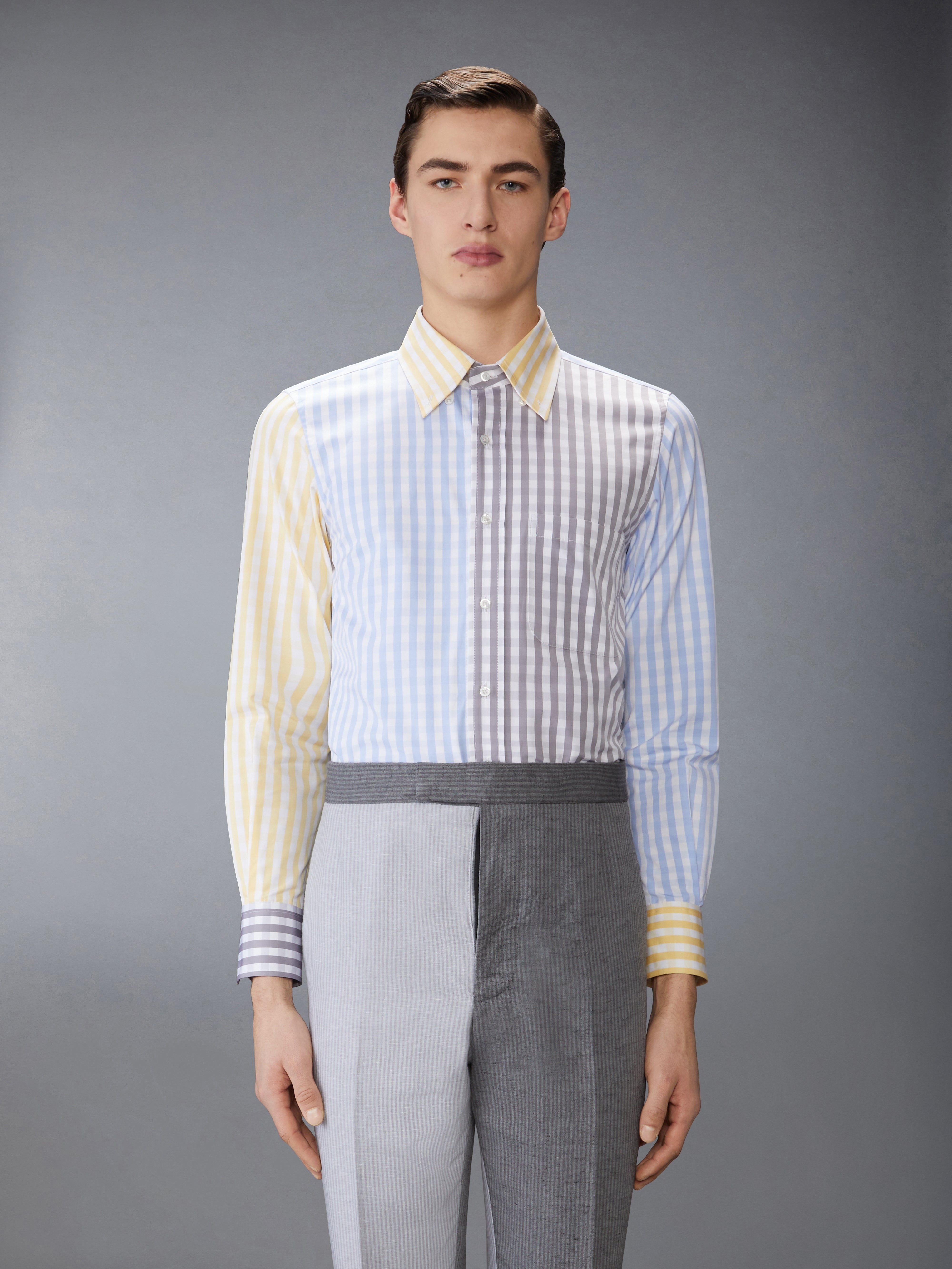 GINGHAM CHECK POPLIN FUNMIX SHIRT - 2