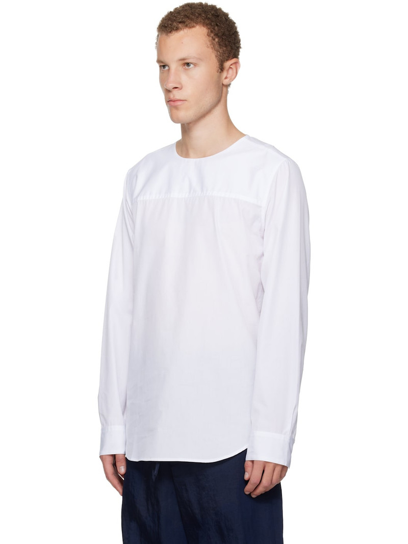 Dries Van Noten White Paneled Shirt outlook