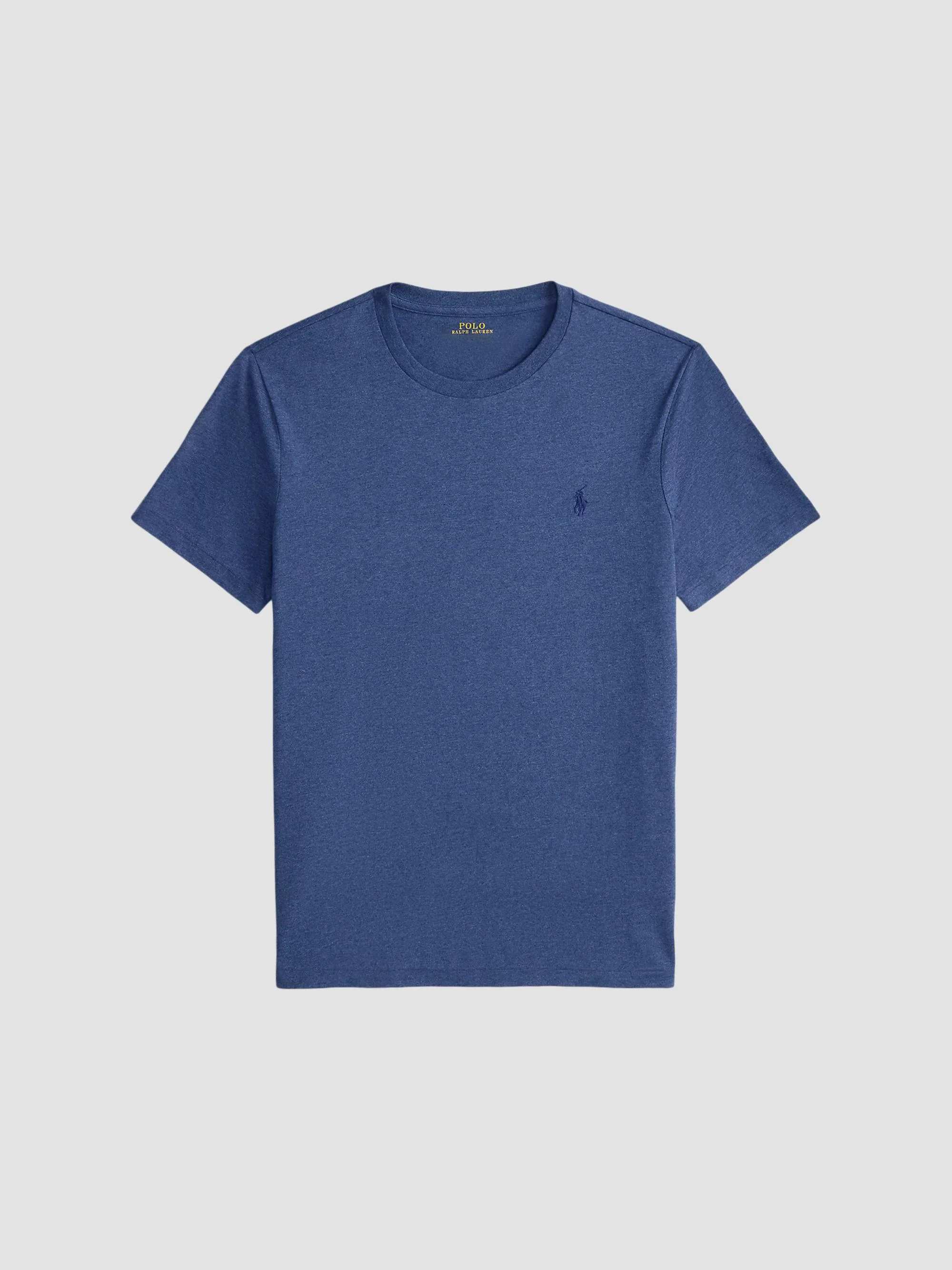 Men's Custom-Slim-Fit Jersey Crewneck T-Shirt - Derby Blue Heather - 1