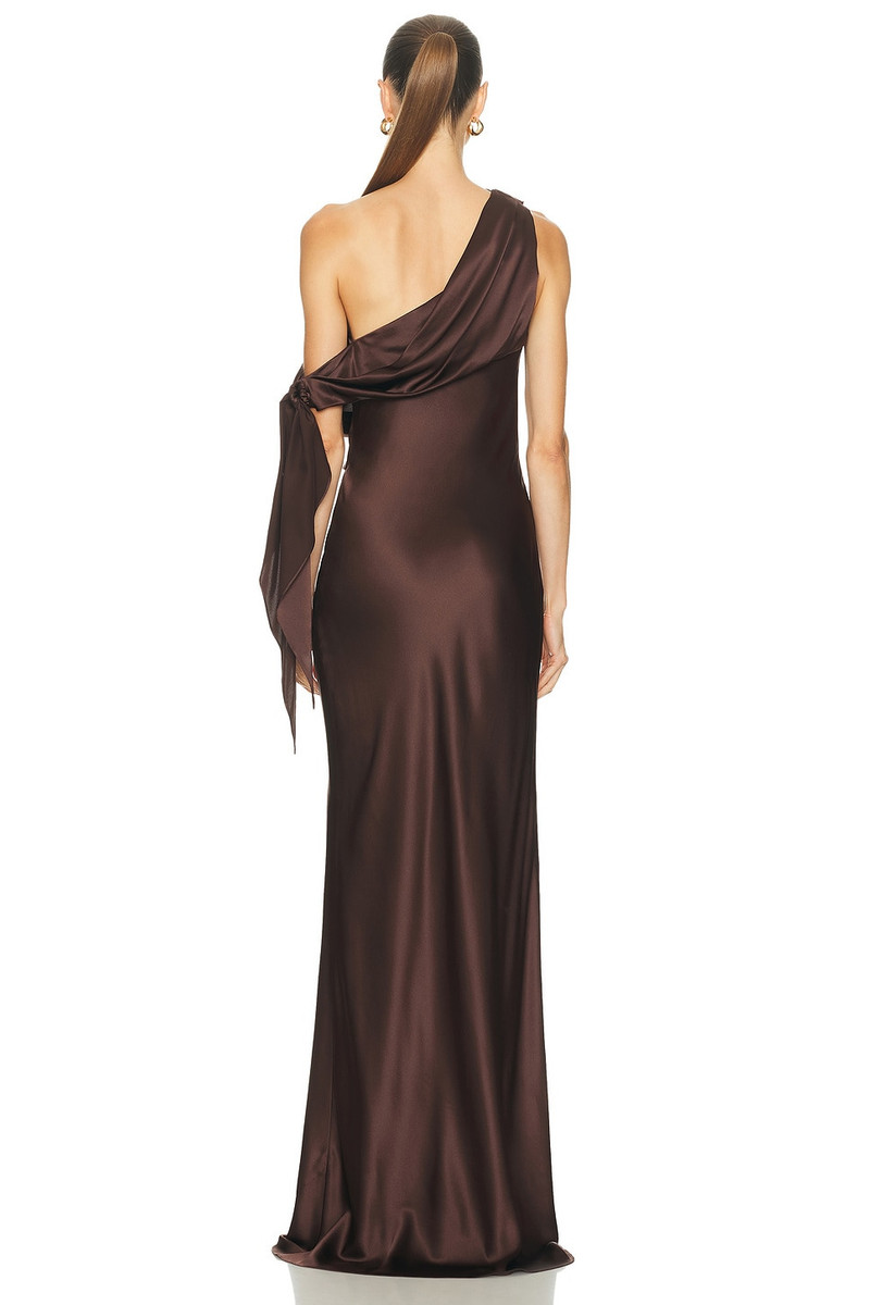 THE SEI Asymmetrical Drape Gown With Tie outlook